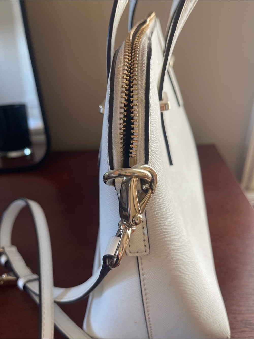 kate spade White Saffiano Dome Satchel - Picture 6 of 6